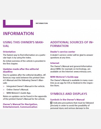 mini cooper 2018 owners manual